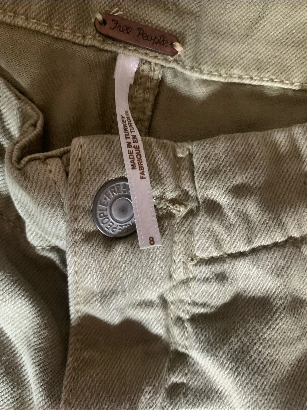 Free People Olive Green Cargo Trousers