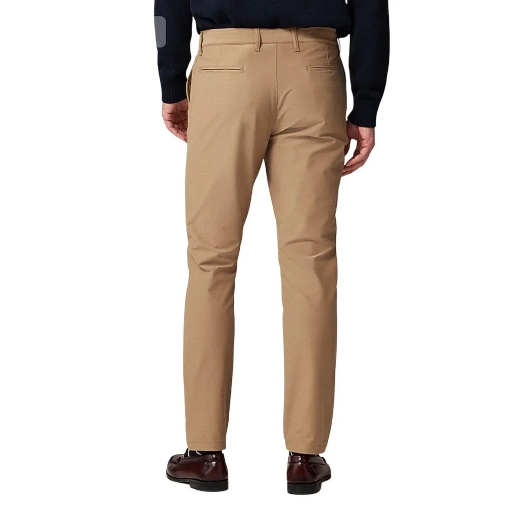 J Crew Tech Stretch Pants Tan Khaki Slim Fit Mens W32‎ L30 NWT $120