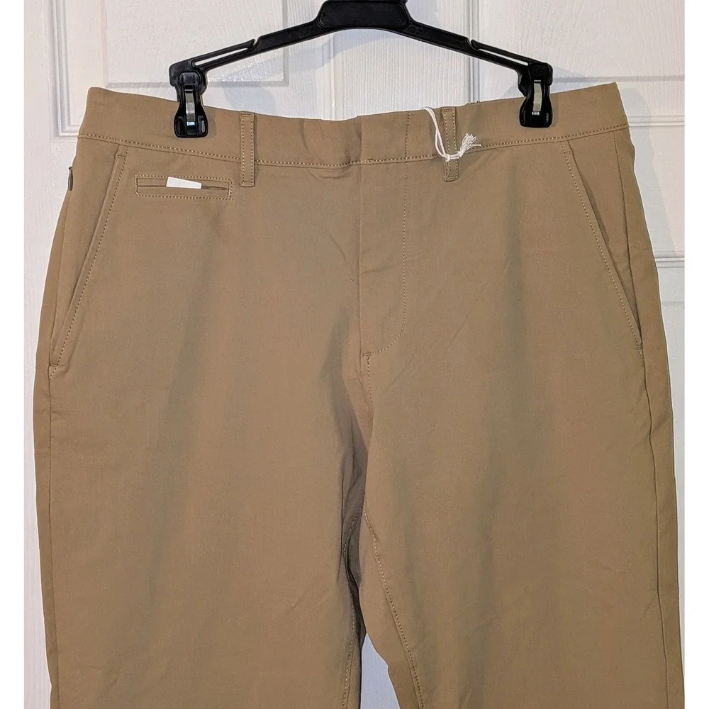 J Crew Tech Stretch Pants Tan Khaki Slim Fit Mens W32‎ L30 NWT $120