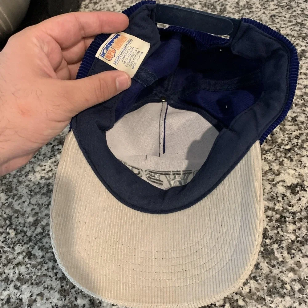 Vintage Dallas Cowboys Hat Cap Snap Back Mens One Size Blue Starline Corduroy