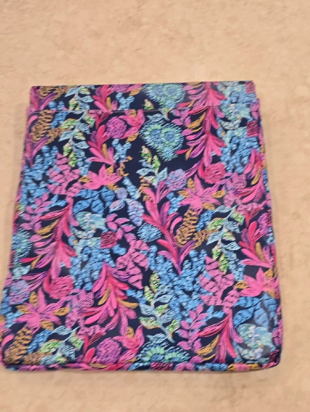 Lilly Pulitzer Laptop Sleeve Leatherette Vegan Navy Calypso Coast 14