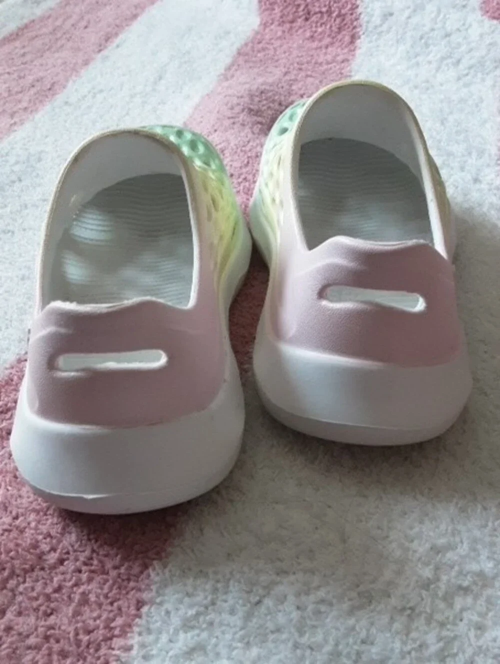 Kids Slip-On Rugged Shark Shoes in Pastel Yellow, Pink and Mint