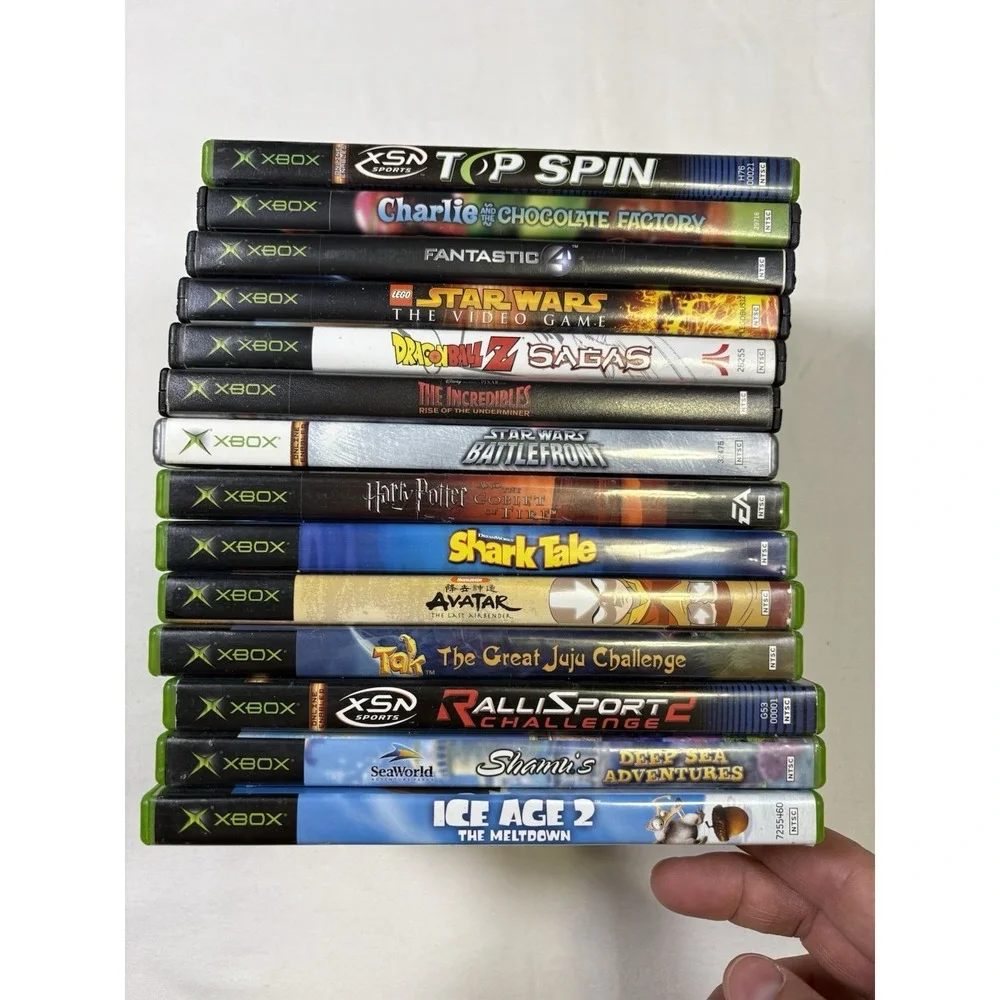 Lot of 14 Original Microsoft Xbox Games Star Wars DBZ Battlefront CIB Tested