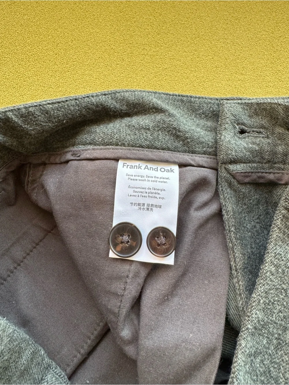 Frank & Oak Dark Gray Pleated Men’s Trousers 28”