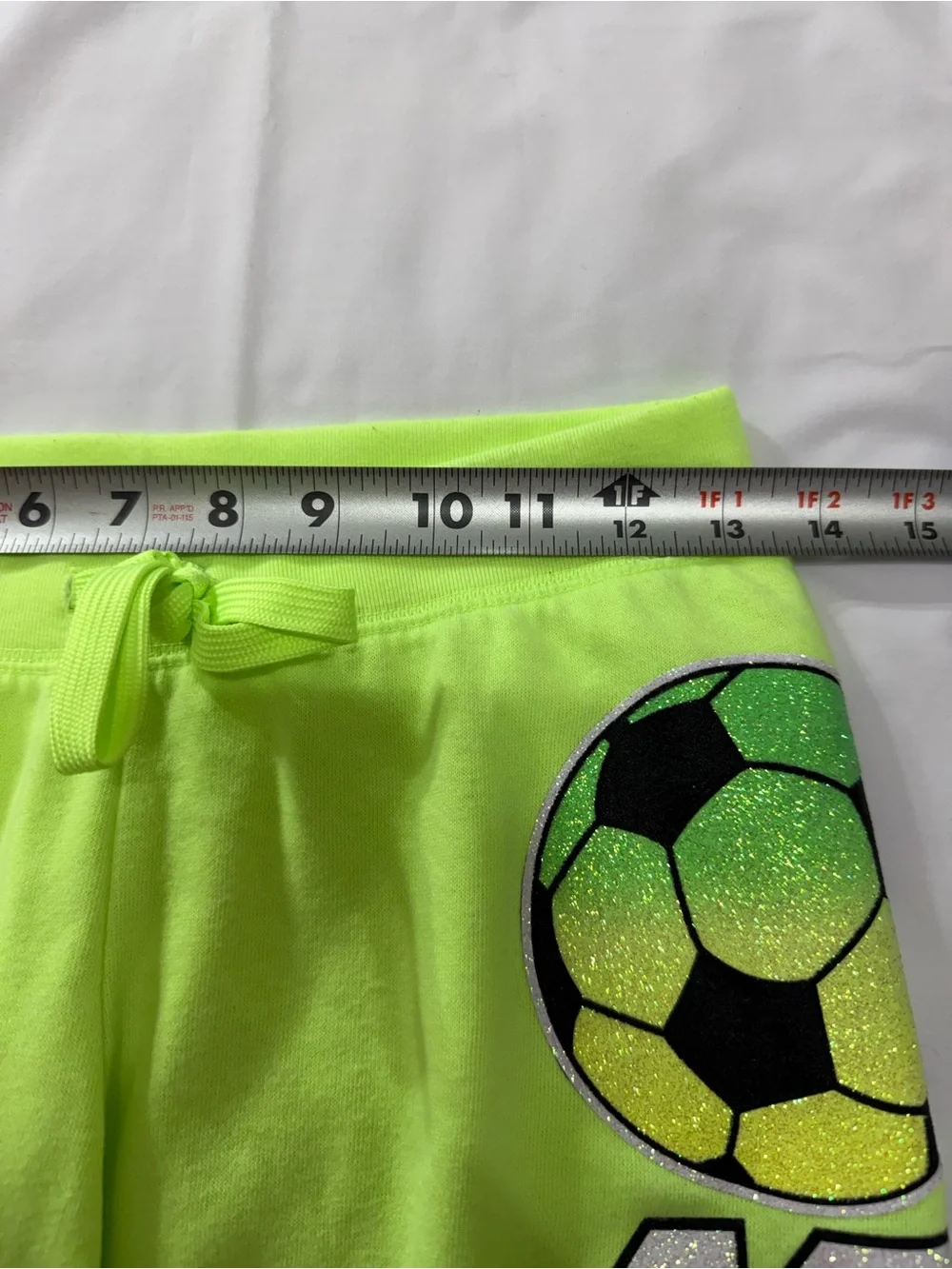 Justice Girls Size 12 Neon Lime Green Soccer Joggers Soft Perfect Condition