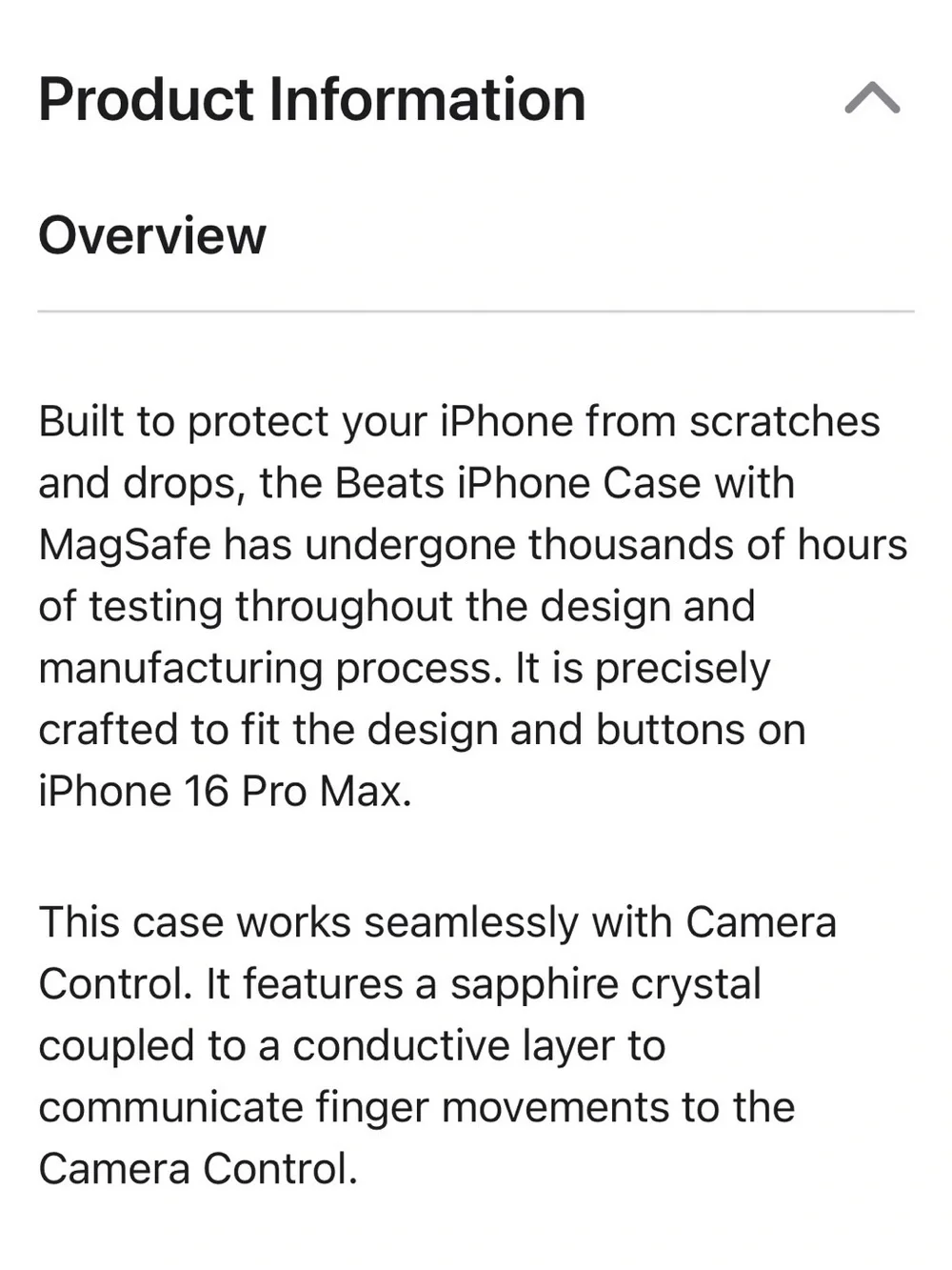 NIB Beats iPhone 16 Pro Max Case with MagSafe in Midnight Black