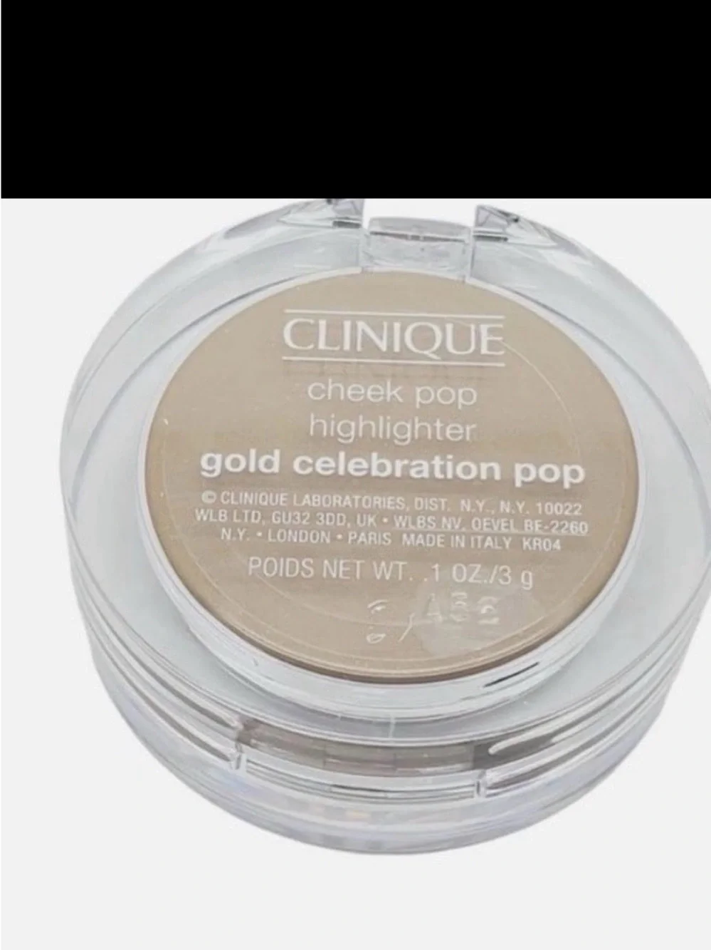 Clinique Cheek Pop Highlighter Gold Celebration Pop Full Size ~NEW~