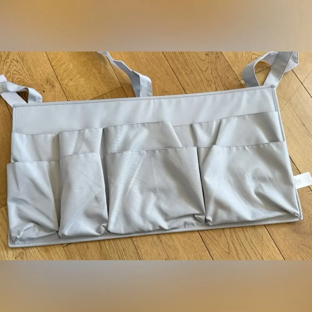 NEW Pottery Barn Gray Hanging Bedside Pocket Organizer