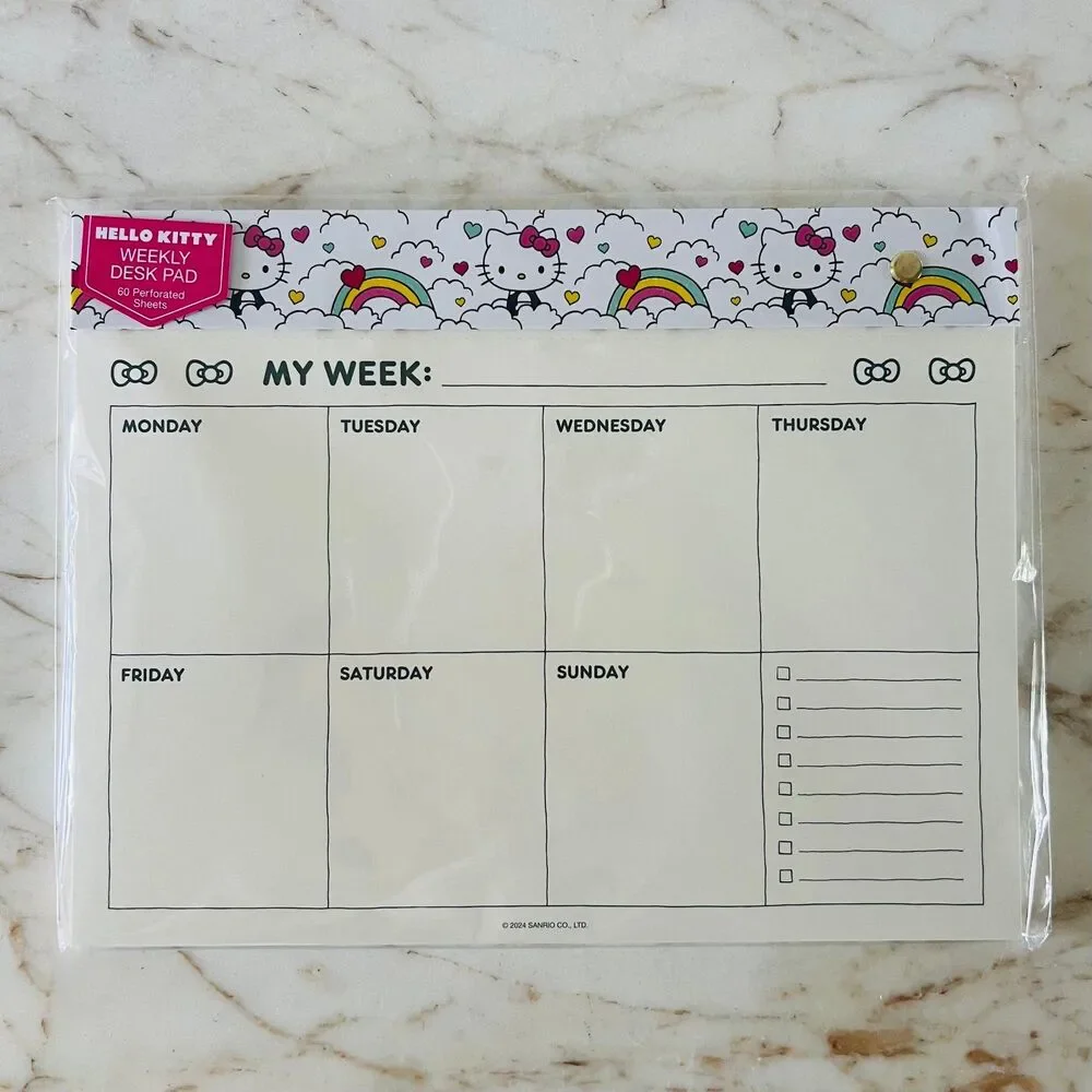 HELLO KITTY Weekly Planner Desk Pad