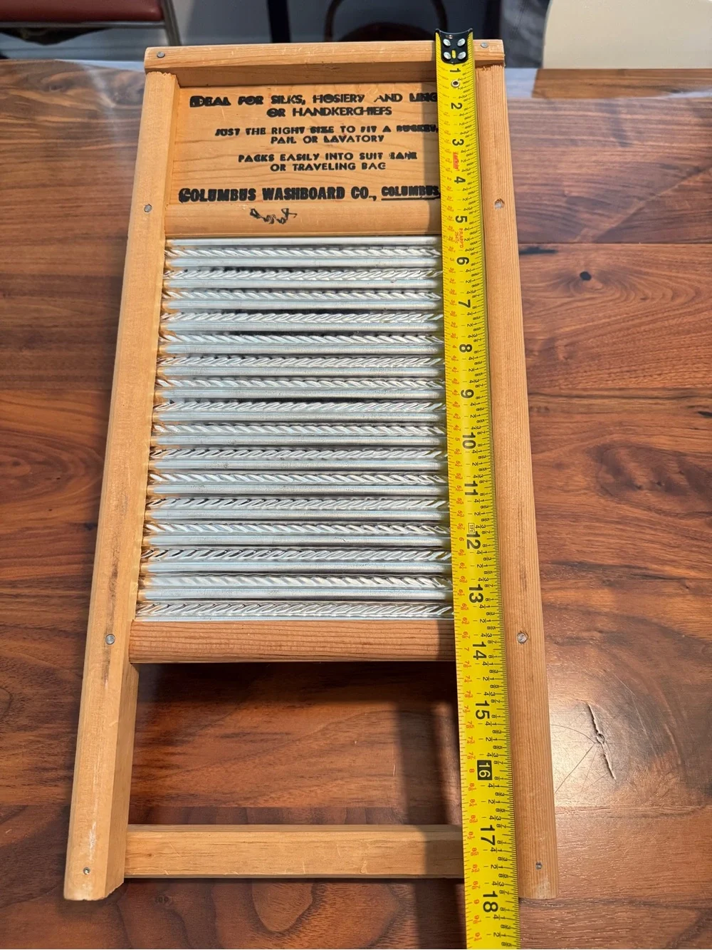 DUBL HANDI WOODEN TIN WASHBOARD COLUMBUS OHIO 18