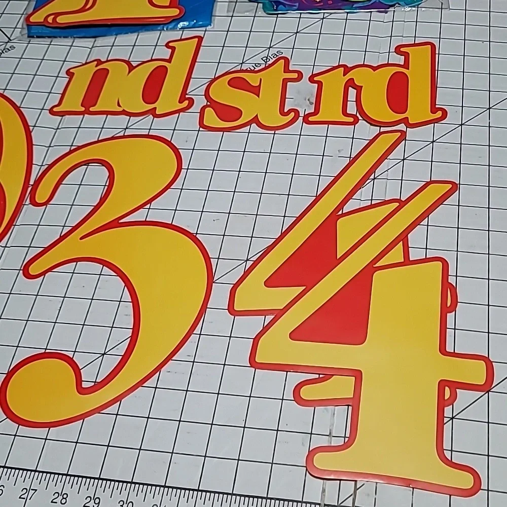Birthday Banner and Numbers /‎ Stickers NWOT