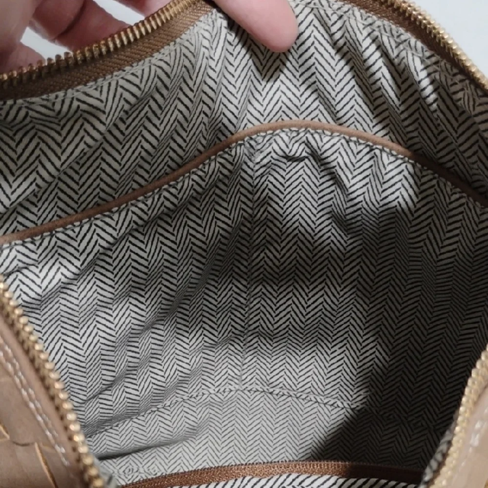 (#30)SALE! New Urban Expressions Vanessa Elegant Brown Vegan Woven Hobo Knot Bag