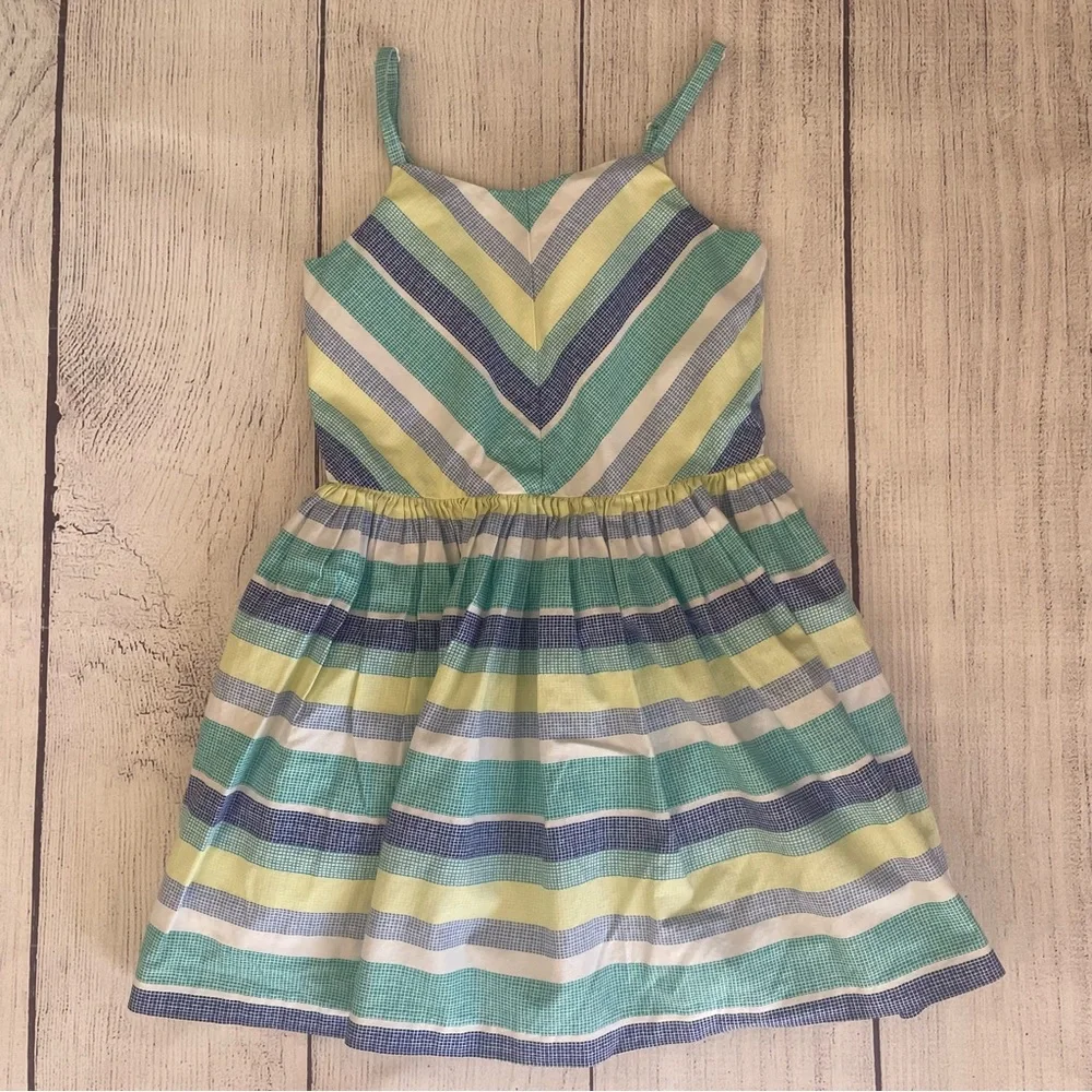 Gymboree Tide Pool Teal Striped Dress Size 6