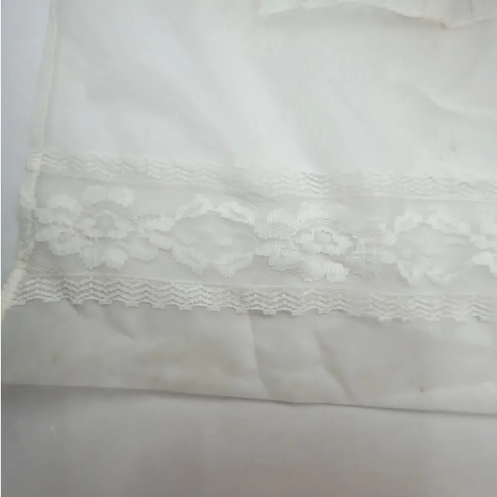 1950s Hostess Apron Embroidered‎ Lace Pocket Vintage Retro Kitchen Chic