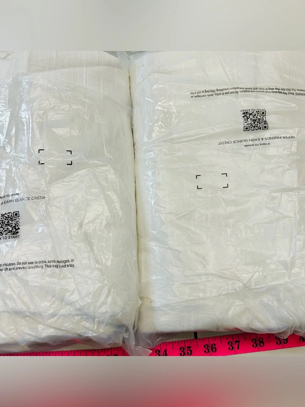 NWOT QUINCE Set Of 2 48x84 Cotton Slub Curtains White 0214