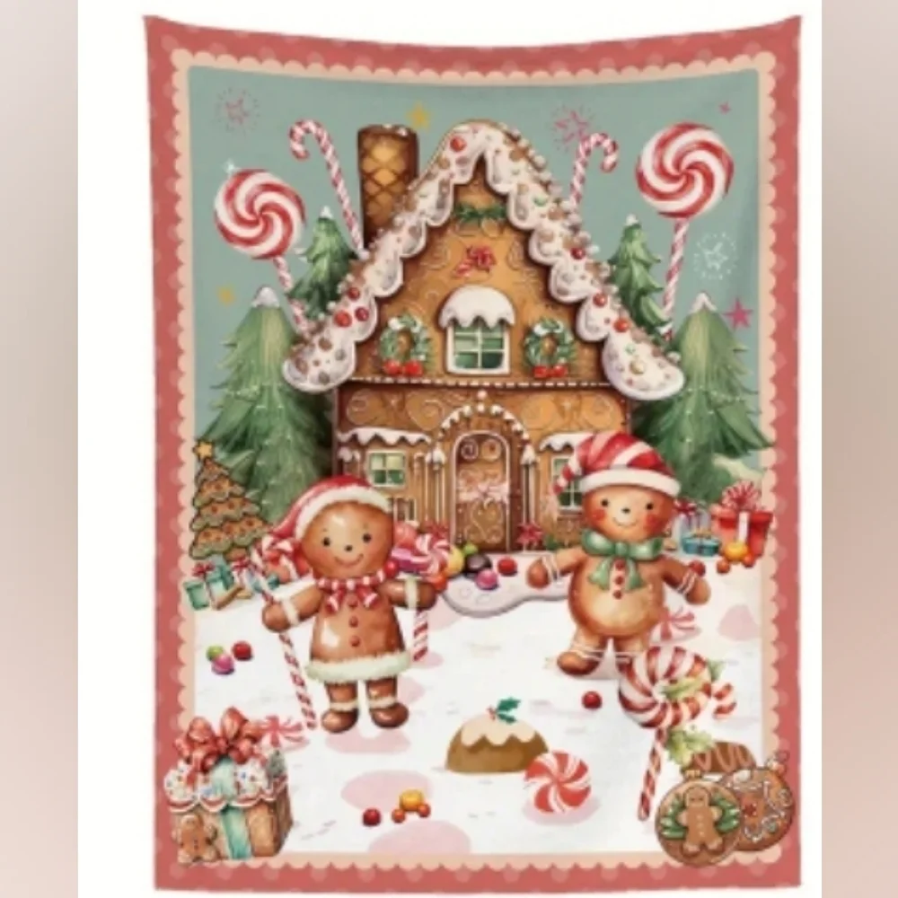 Gingerbread House Blanket/Throw 50x60