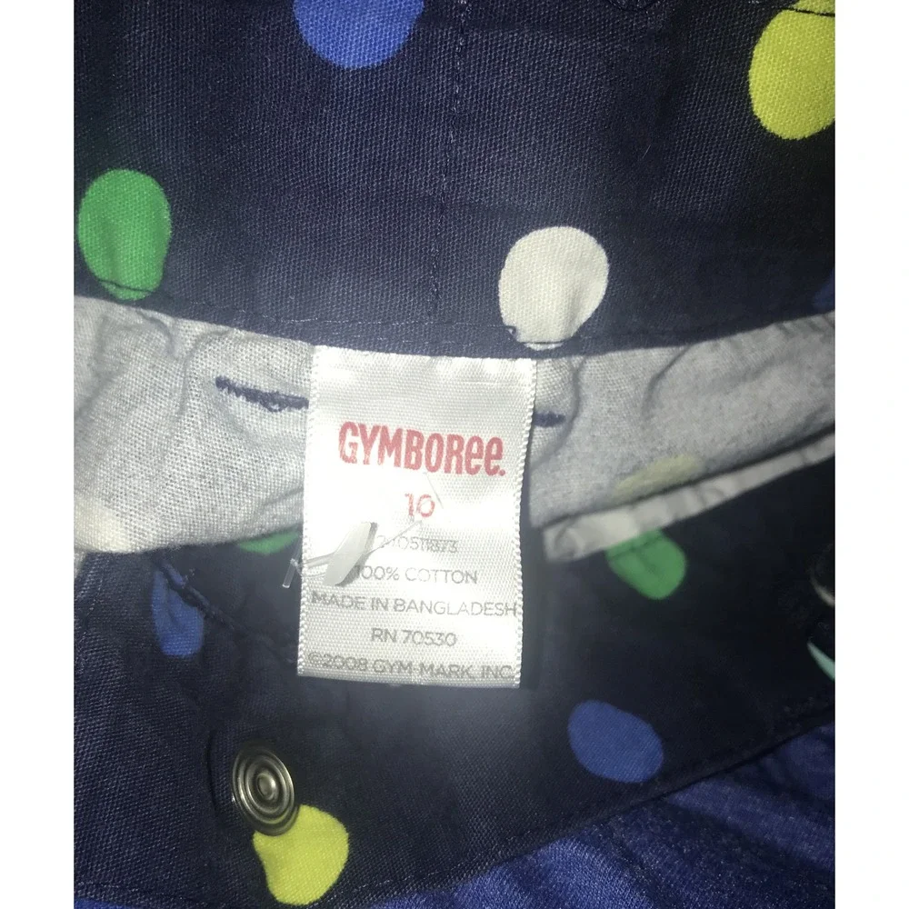 Gymboree Girls Capri Pants Size 10 Multicolor Polka Dot Cuff Cropped 100% Cotton