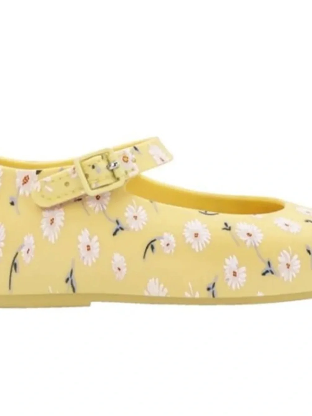 Mini Melissa Girls' Yellow Daisy Mary Jane Kids Shoes size 7