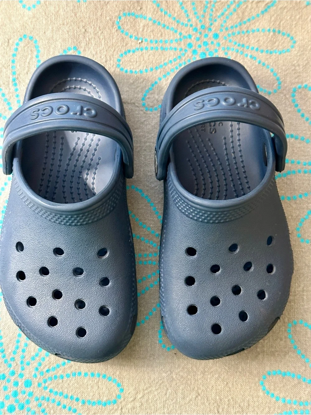 Crocs Kids Classic Clog Navy Blue Toddler Shoes Size C10 Slip On Comfort Clean