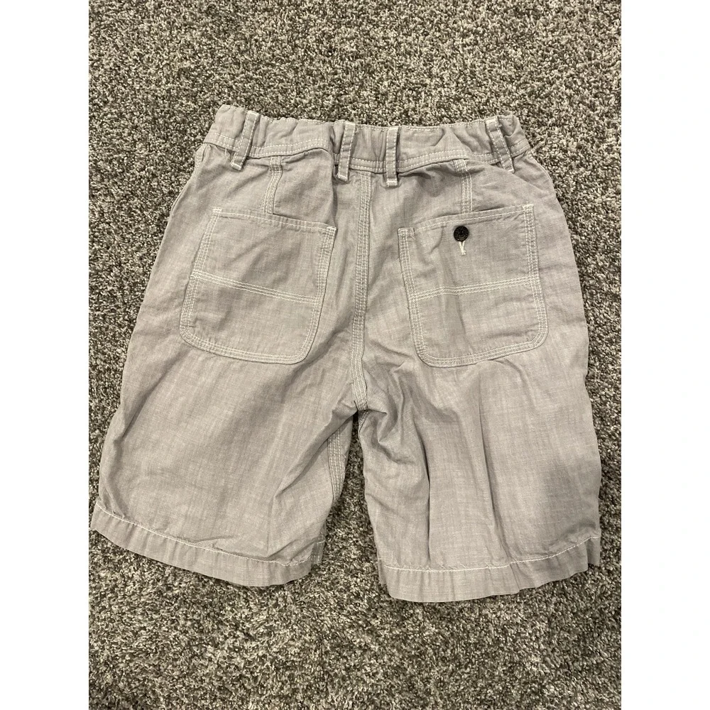 Gap Kids Boys Chino Shorts Size 12 Adjustable Waist Gray 7 Inch Inseam