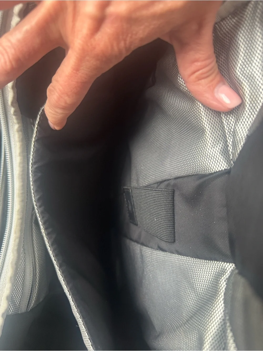 This is a Tumi T3 backpack designed in collaboration with Ducati