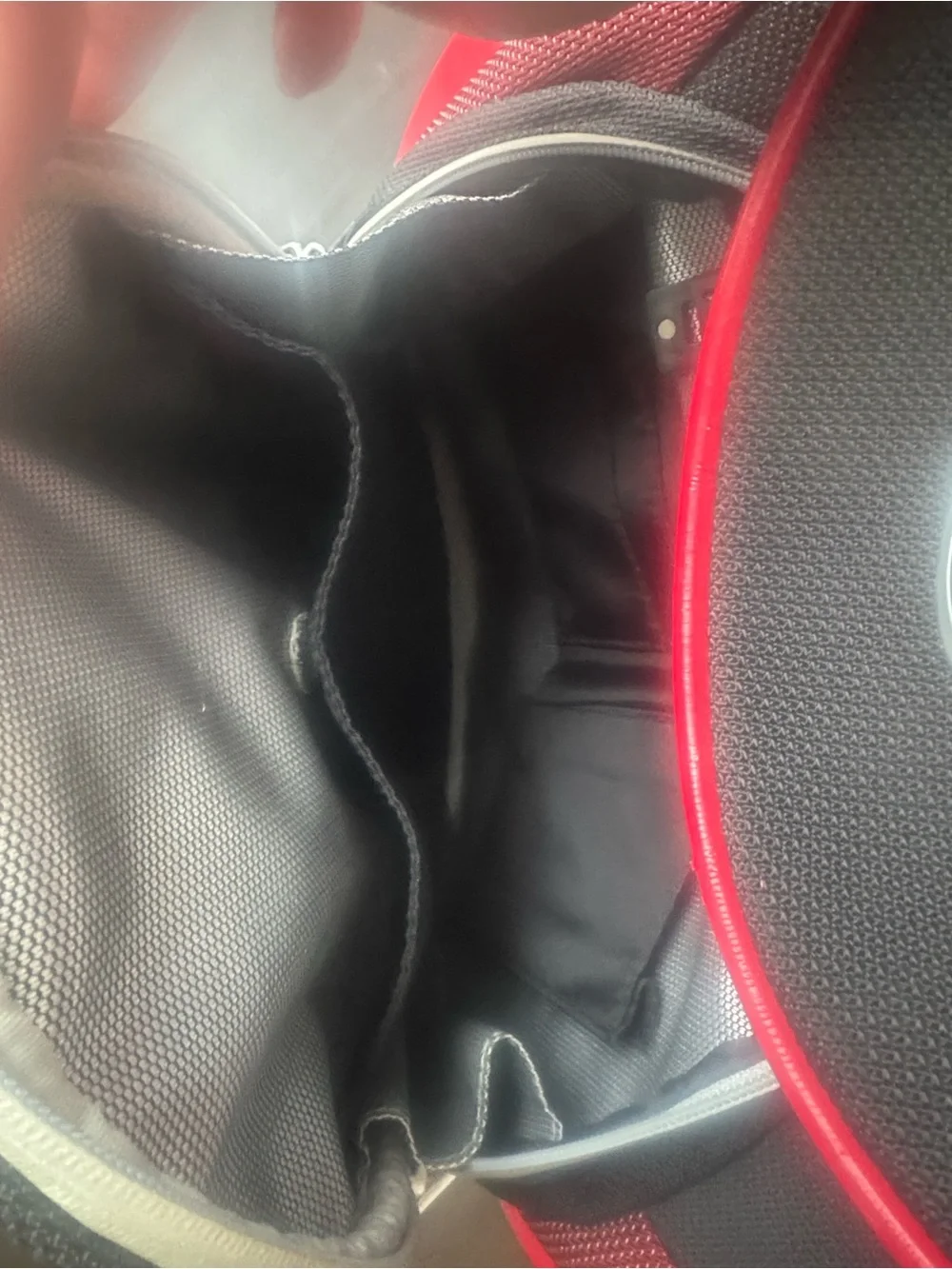 This is a Tumi T3 backpack designed in collaboration with Ducati