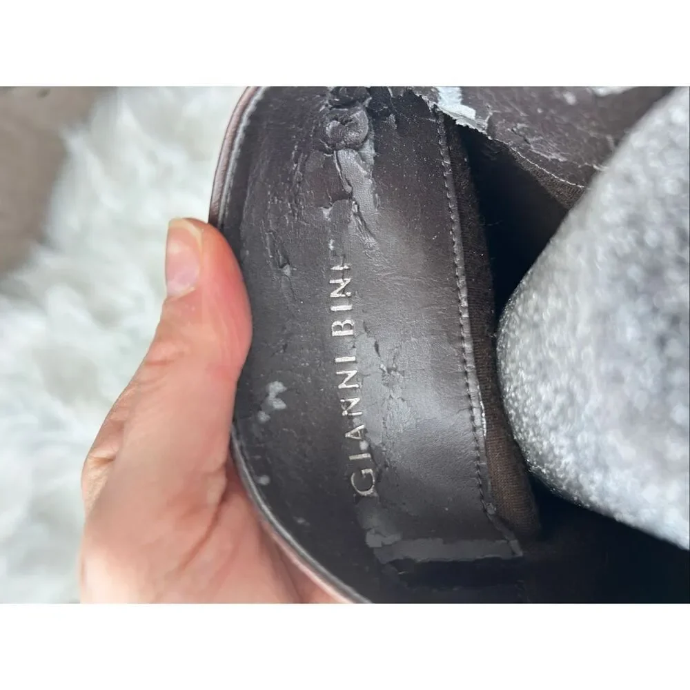 Gianni Bini brown high boots size small leather exterior