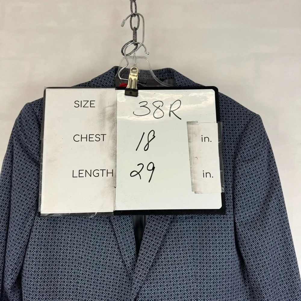 Banana Republic Navy Geometric Blazer Sport Coat Men’s 38R‎ Standard Fit