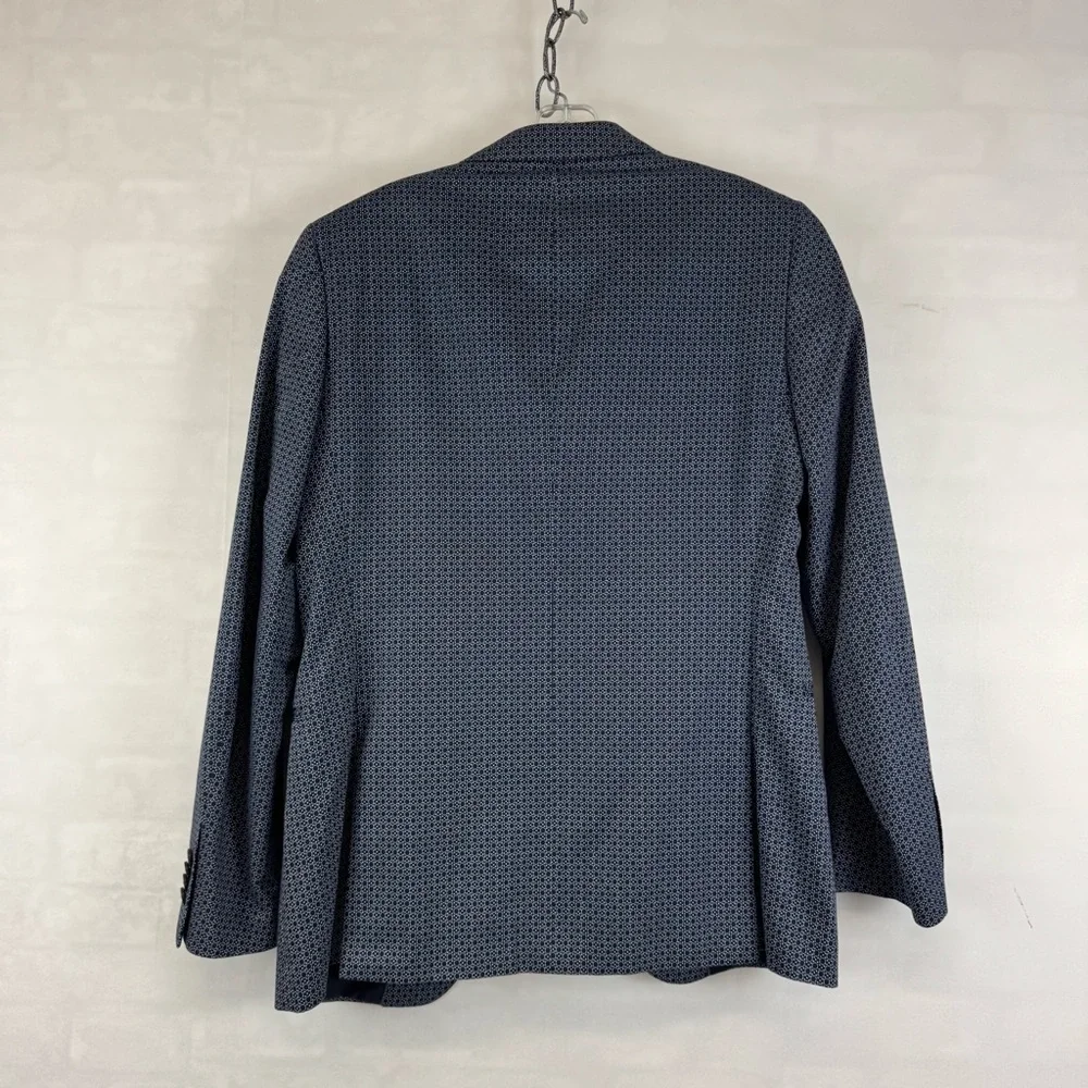 Banana Republic Navy Geometric Blazer Sport Coat Men’s 38R‎ Standard Fit
