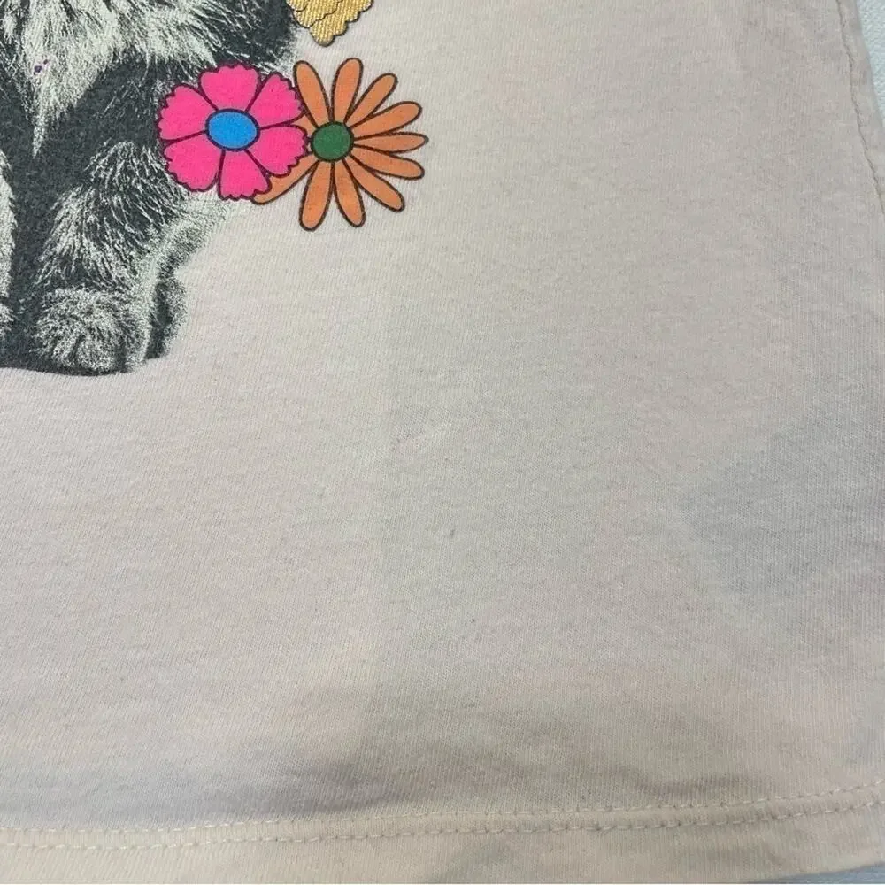 Old Navy Girls Cat Graphic T-Shirt Size 5 Stay Cool Sunglasses Kitty Tee