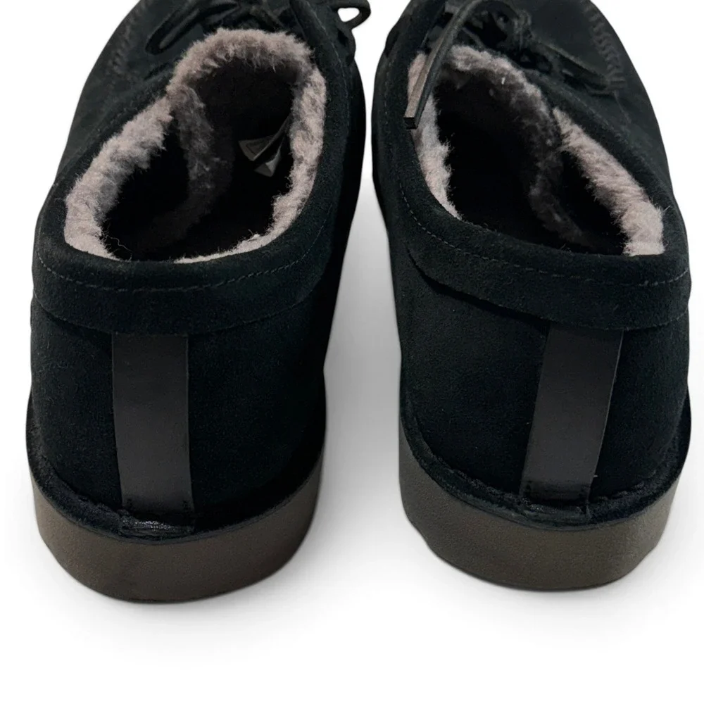 UGG Campout Lace Low Mens 12 Black Suede Lace Up Shoes 1112411