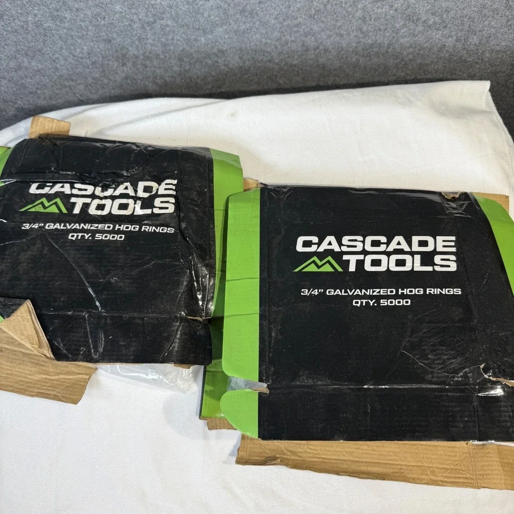 Cascade Tools 3/4 Inch Galvanized Hog Rings QTY 5000 Hog Ring Pliers Fastener