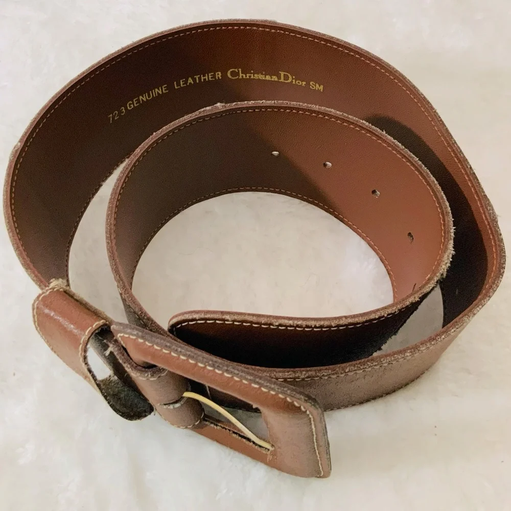 Christian Dior VINTAGE Leather Statement Belt
