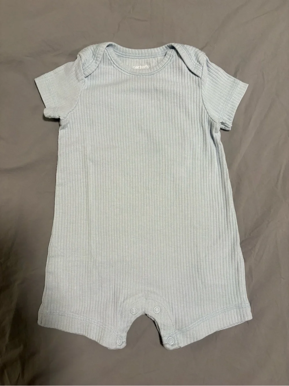 Carter's 6M Short Sleeve Whale Romper Set - Ivory & Blue
