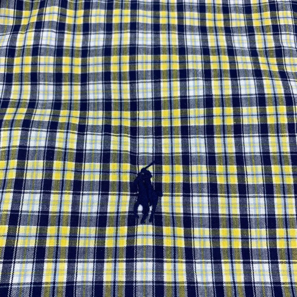 Ralph Lauren Cotton Flannel Multicolor Plaid Button Down Boys Size Medium