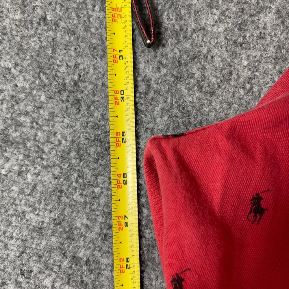 Polo Ralph Lauren Pajama Pants Mens Large Red Black All Over Pony Logo Cotton