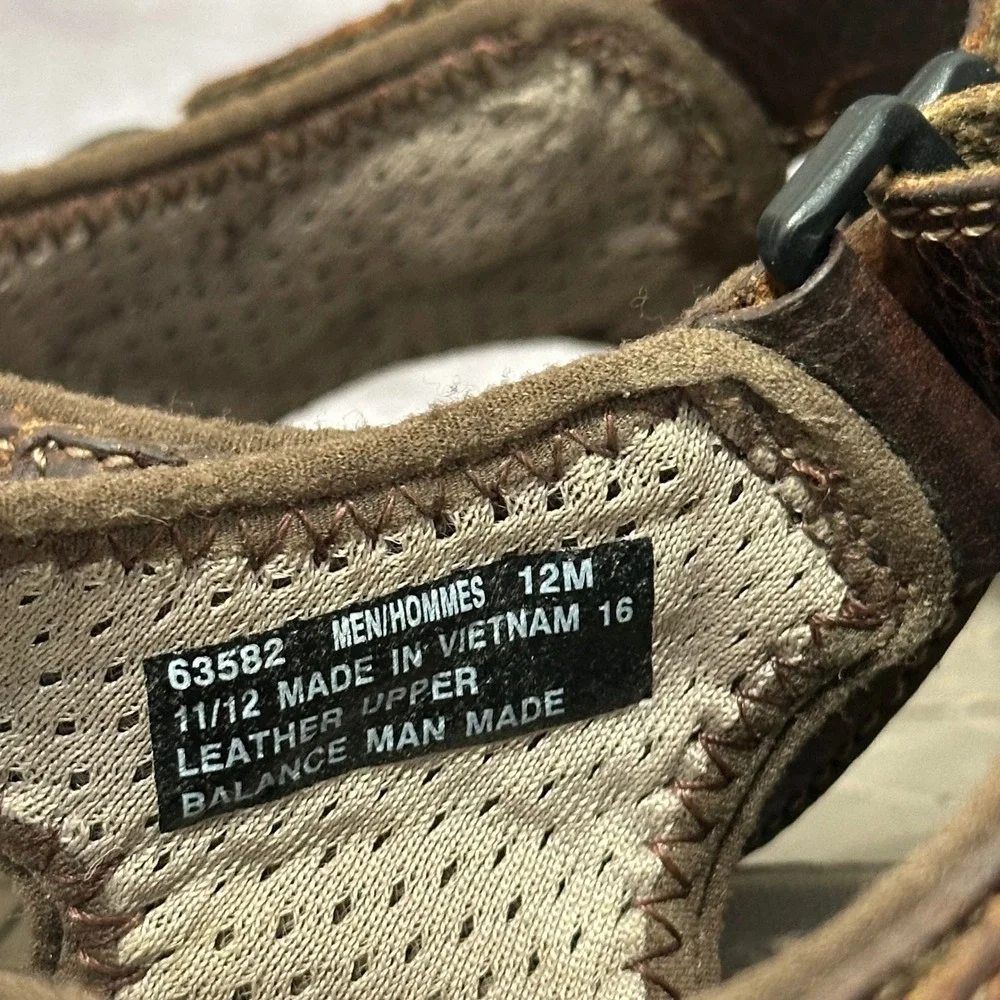 Clarks Rock Sandals Mens 12 Brown Leather Strappy Outdoor Comfort 63582