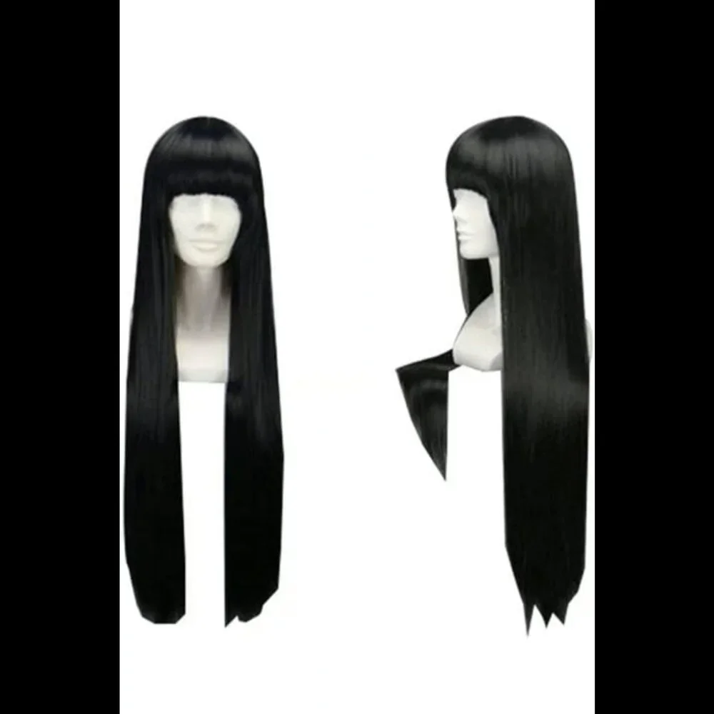 31.5” Straight Long Black Cosplay Wig
