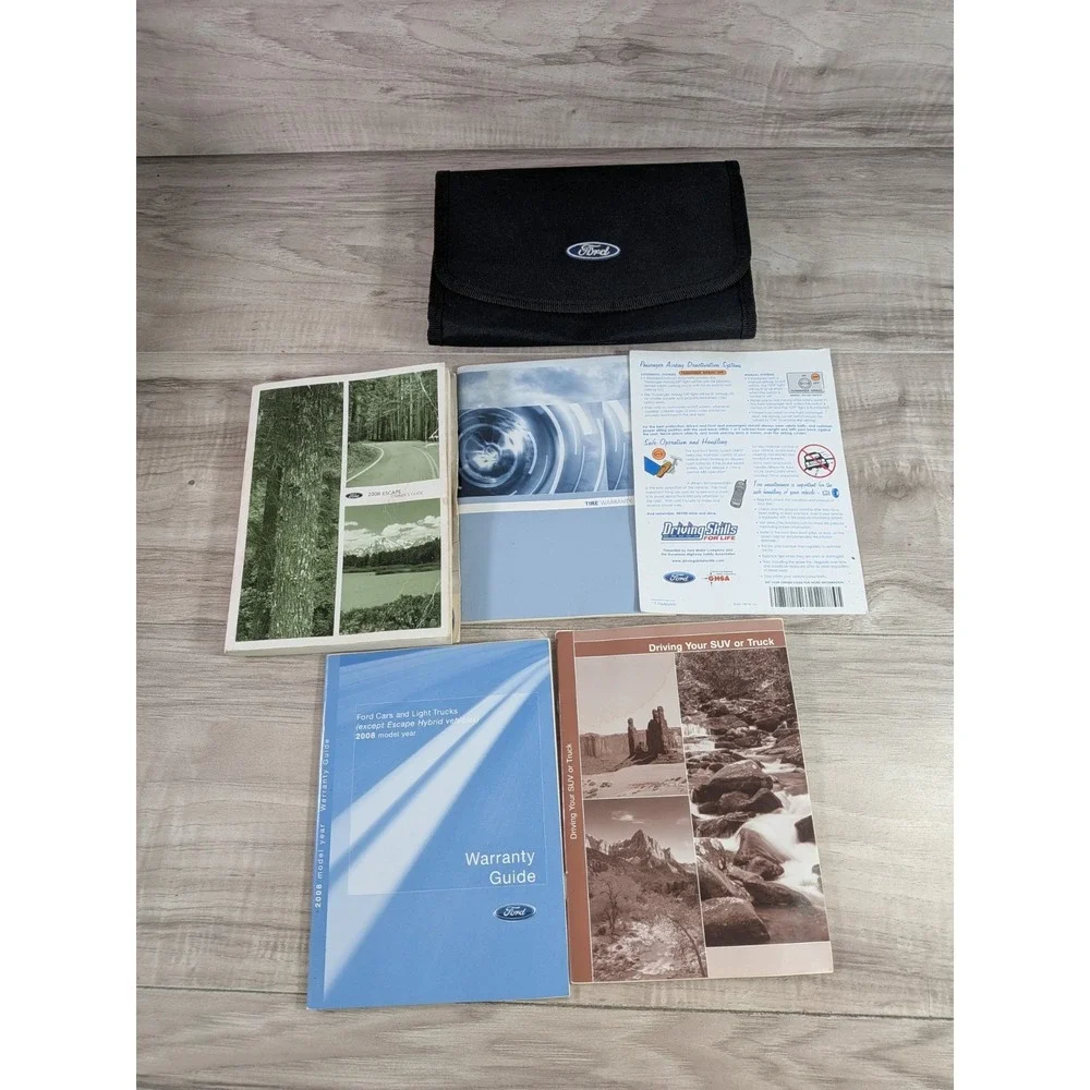 2008 Ford Escape Owners Manual OEM With Black Case