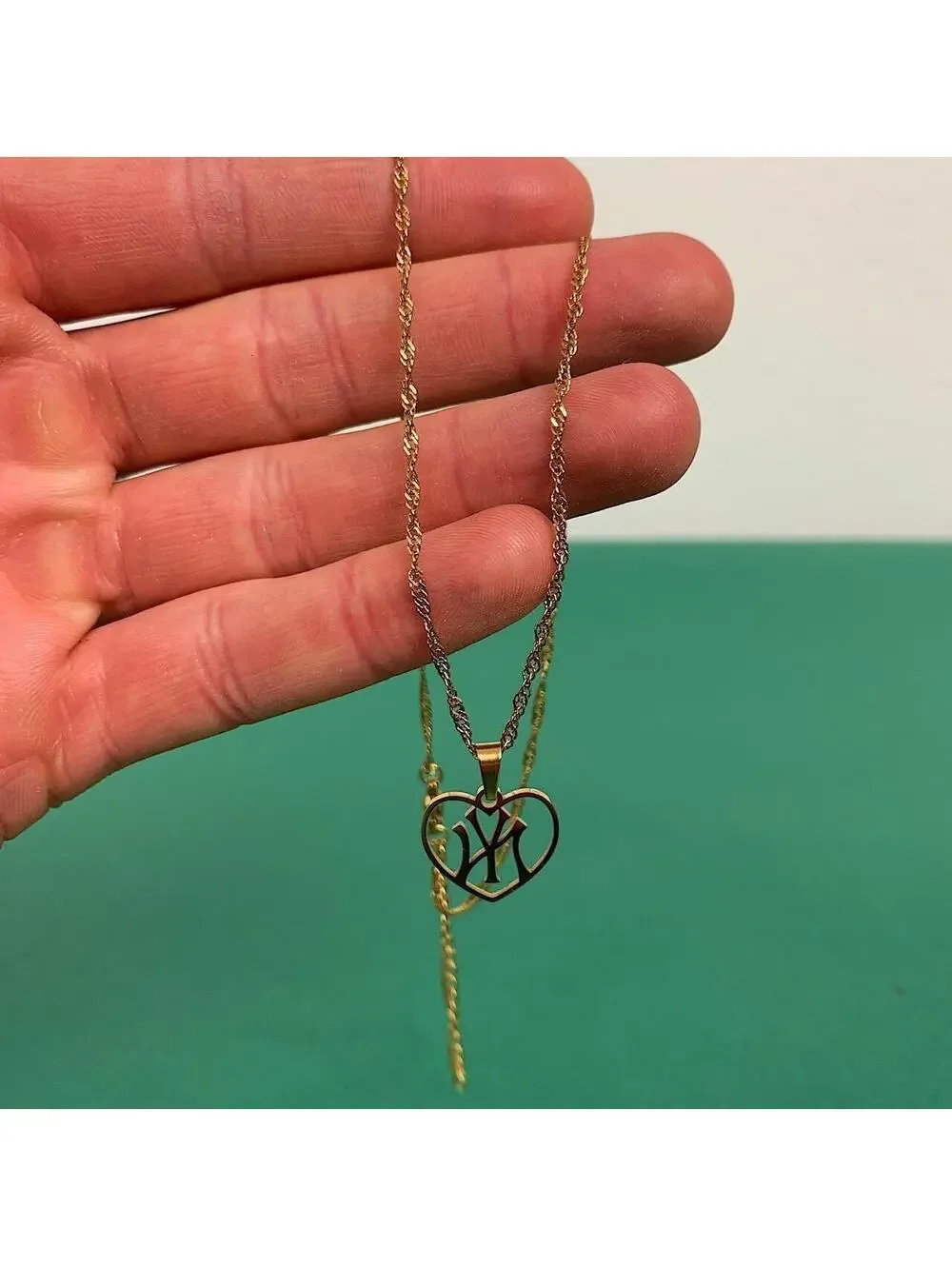 Y2K Gold Stainless Steel Steel Chain Necklace