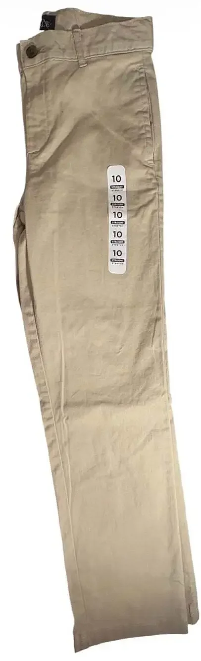 The Children's Place Boys Straight Stretch Chino Pants, Khaki, Size 10