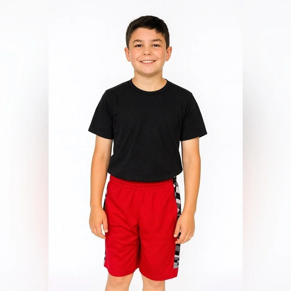 Old Navy Kids Red Shorts with Black and White Accents