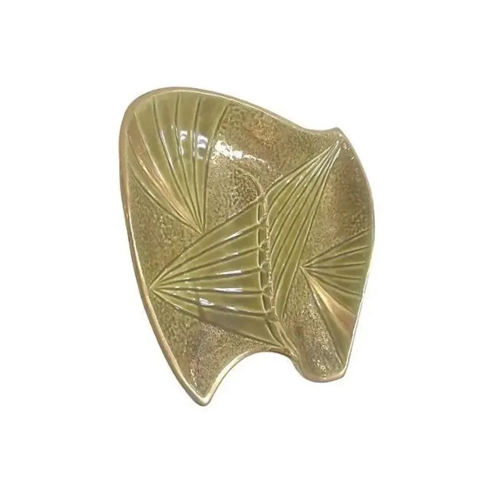 Vintage Green Ceramic Dish