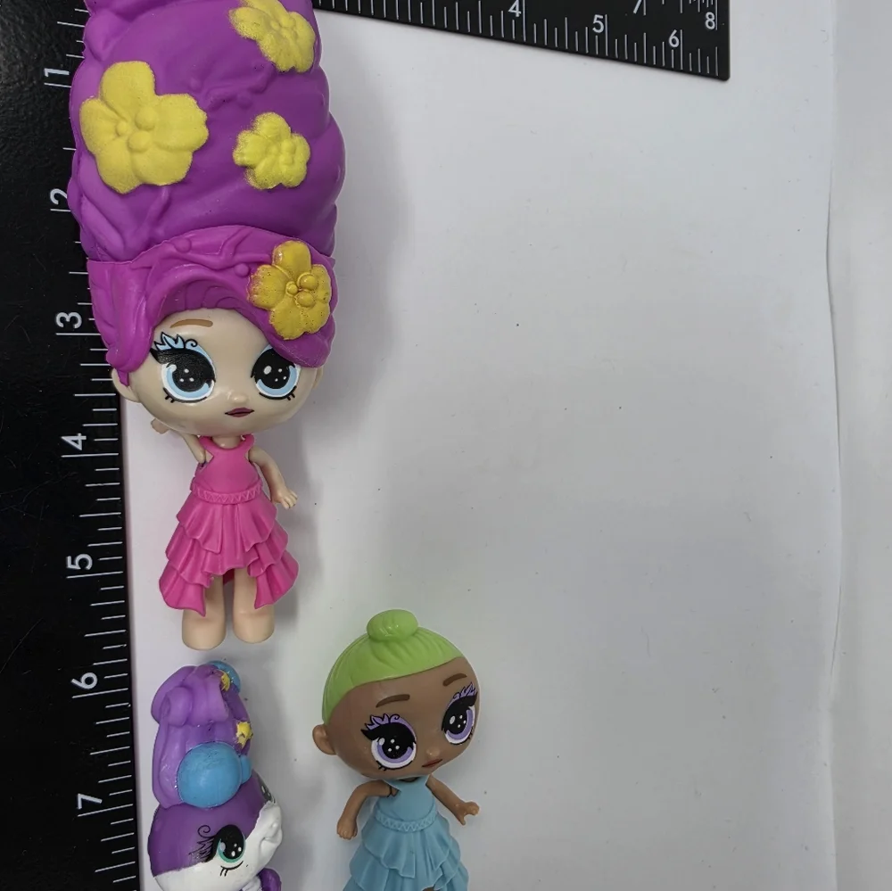 Blume Dolls Petal Pets Purple Dinosaur Lot 3
