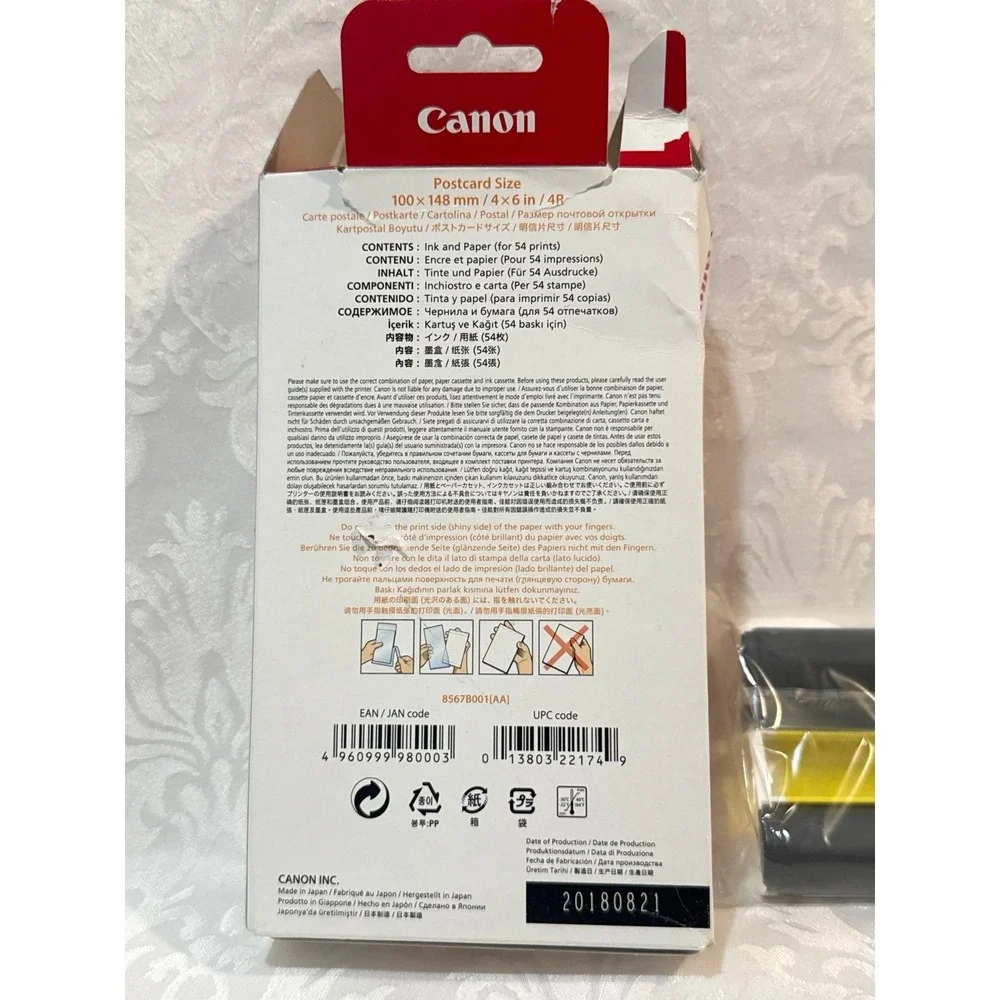 Canon Color Ink & Postcard Photo Paper Set for Selphy CP910 CP820 CP1000