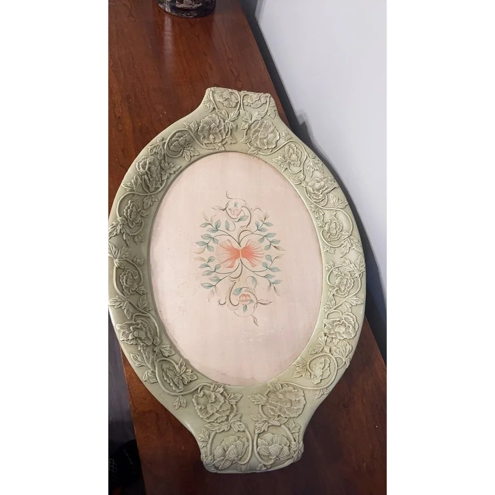 Vintage Floral‎ Embossed Decorative Tray