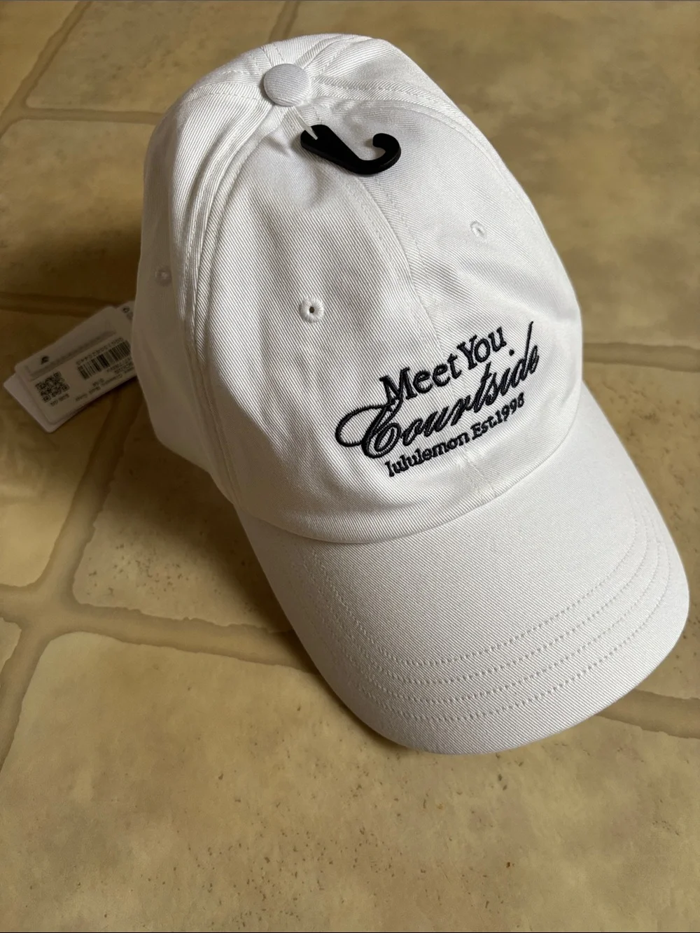 NWT Lululemon “Meet You Courtside” White Unisex Classic Ball Cap Size S/M