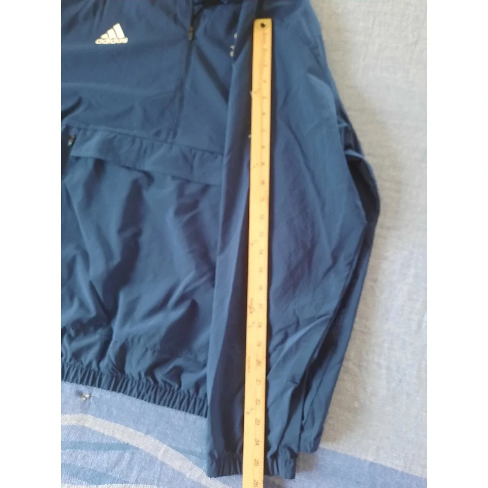 Adidas FAU Owls Men XL Navy Blue Quarter Zip Windbreaker Training Jacket HI8773