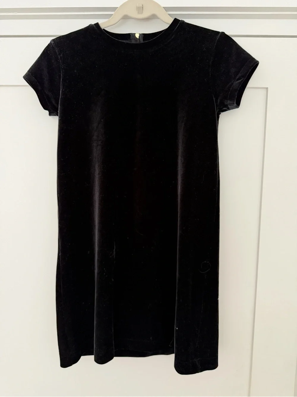 Crewcuts Black Velvet Short Sleeve Mini Dress