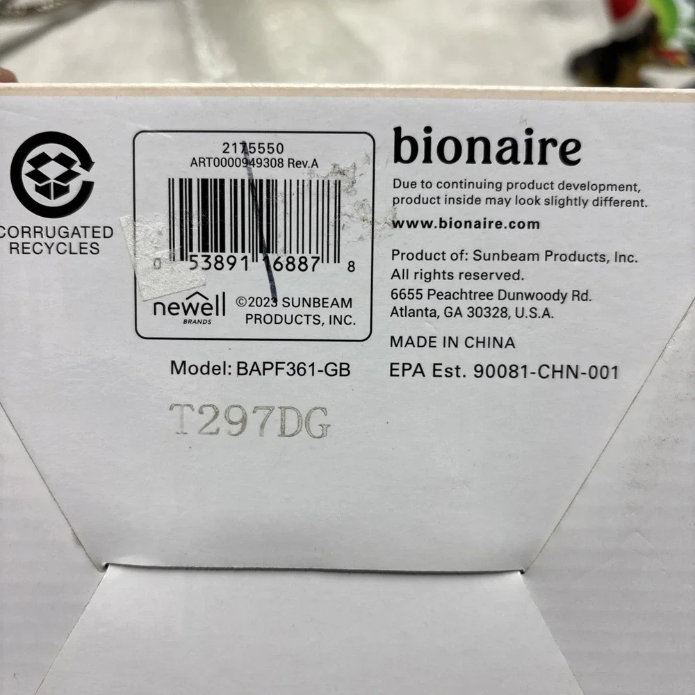 Bionaire allergen replacement